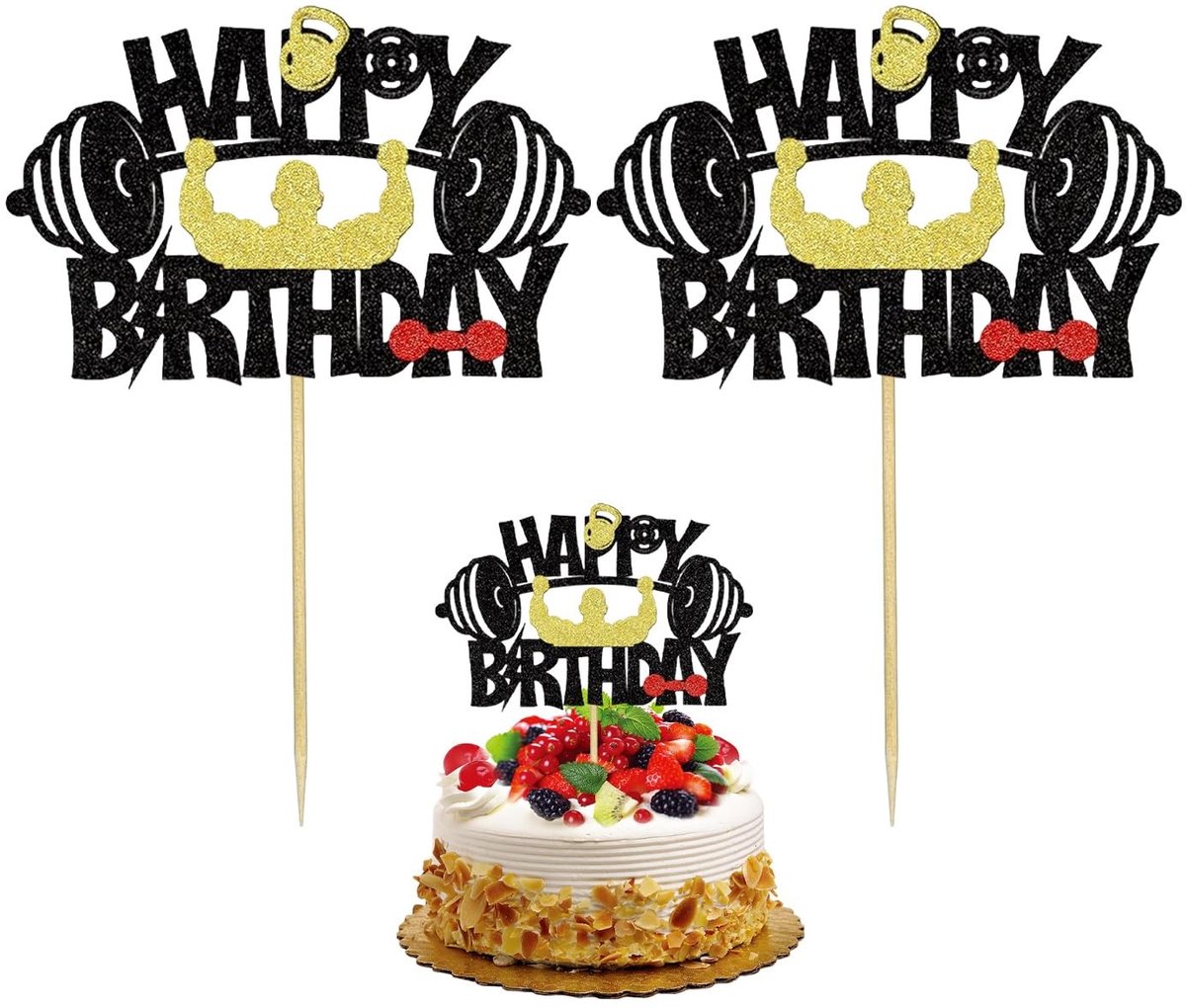 Dailygoods - Papieren Taartplugin voor Fitness Verjaardagsfeest