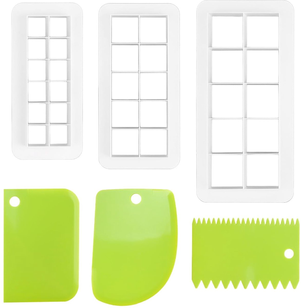 Dailygoods - 3-Delige Geometrische Stempelvormen met Schrapers