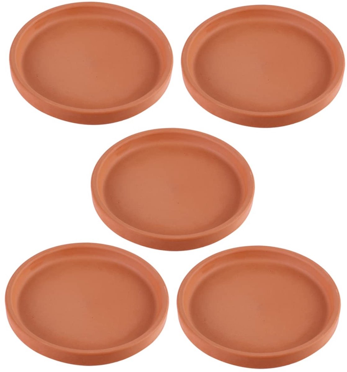 Dailygoods - Set van 5 Waterdichte Aardewerk Schotels voor Planten