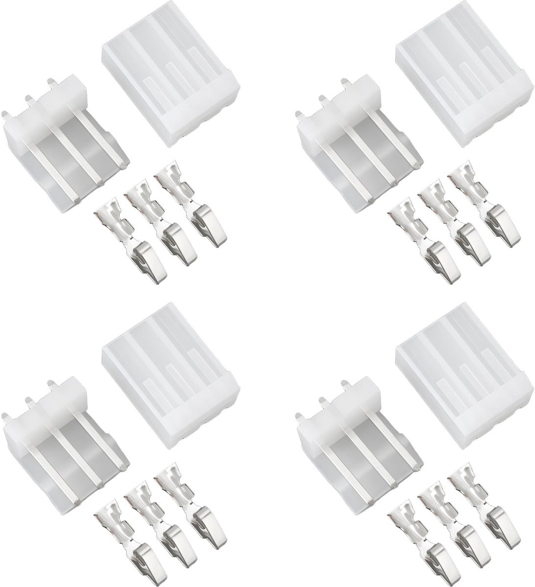 Dailygoods - 20 Sets 3Pin PCB Header Connector Mannelijk en Vrouwelijk