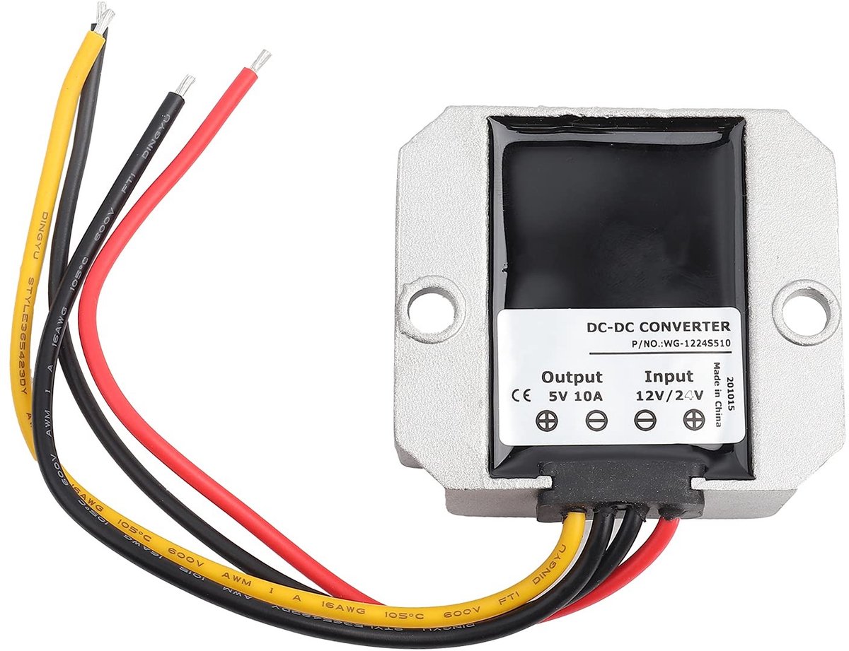 Dailygoods - DC Spanningsregelaar 12V/24V naar 5V, Waterdicht