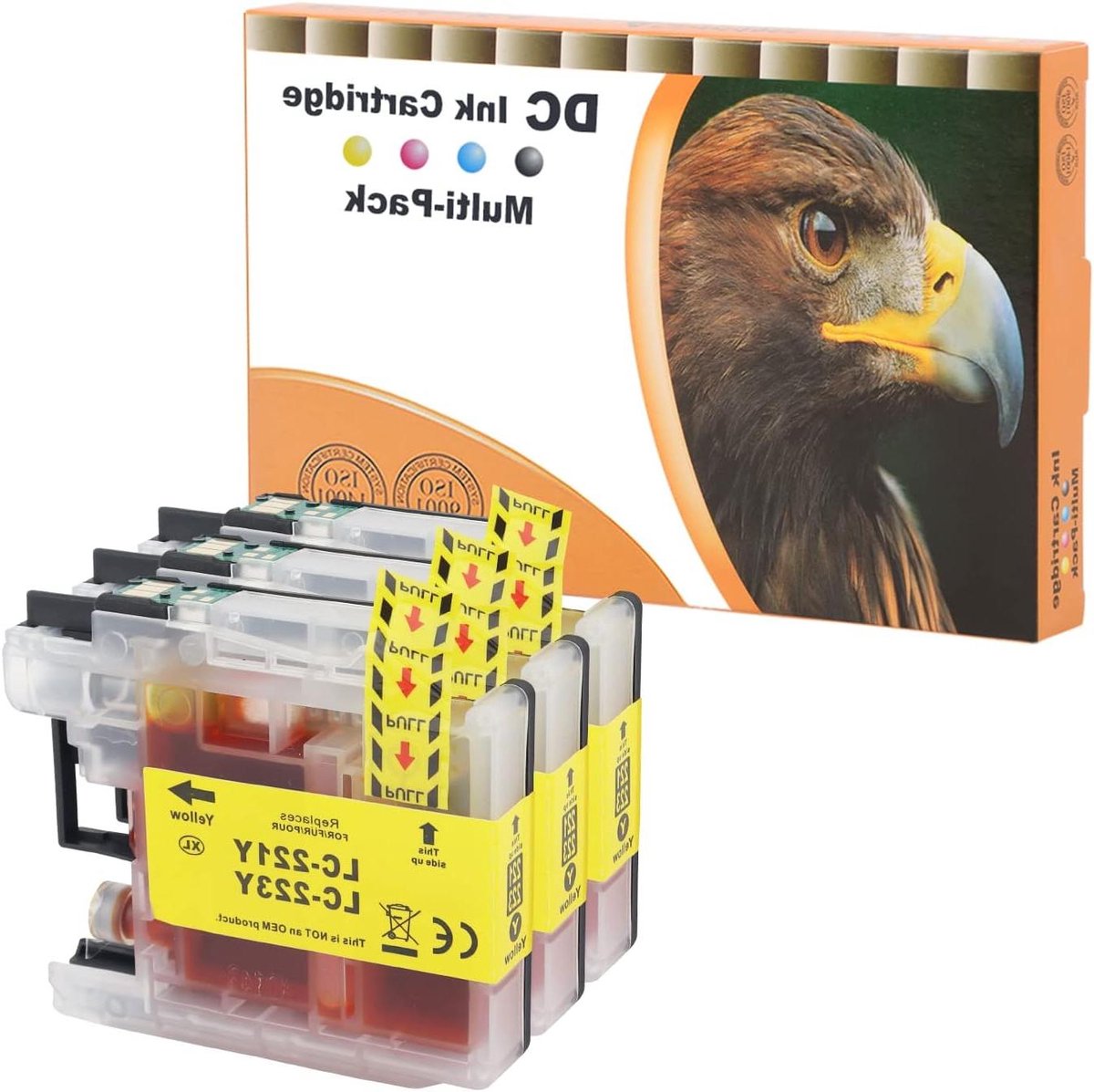 Inkt Cartridges - Printer Inkt - Thuisprinten Organiseren - Hoge Capaciteit XL - 3 Stuks - Geel