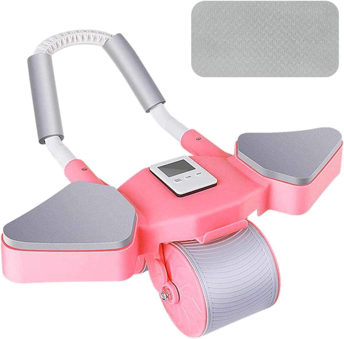 Buikwielroller Elleboogsteun - Fitnesswiel Kernkracht - Core Training - Automatische Rebound - 18x12x12 cm - Roze