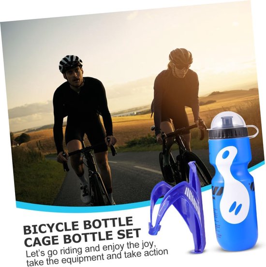 Fietshouder Bidon - Waterfles Houder - Sporten Onderweg - Lichtgewicht Plastic - 24 x 6 cm - Blauw — afbeelding 4
