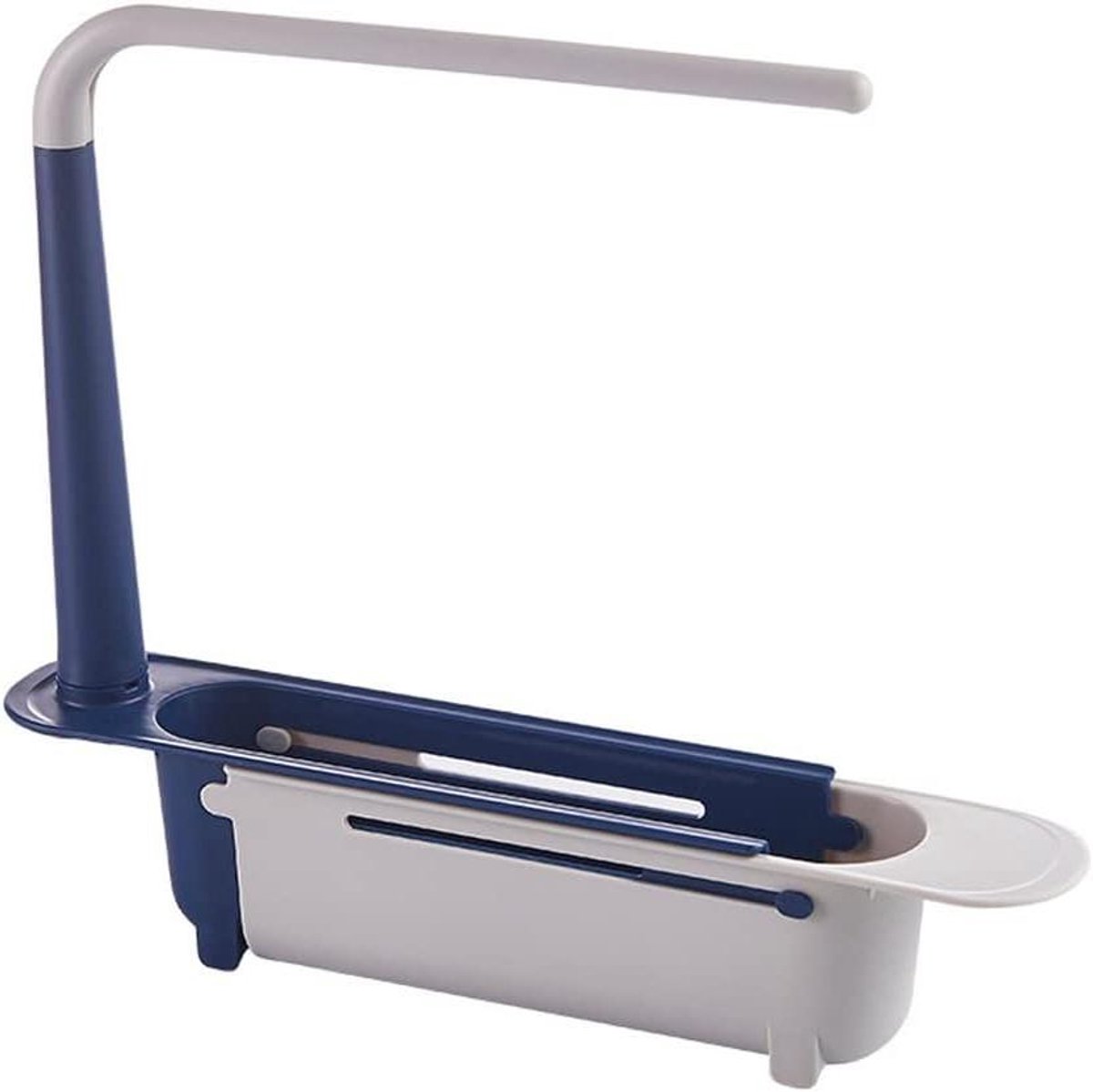 Aanrecht Organizer - Gootsteenrek - Keuken Opbergen - Uitschuifbaar Ontwerp - 32x6x27cm - Wit