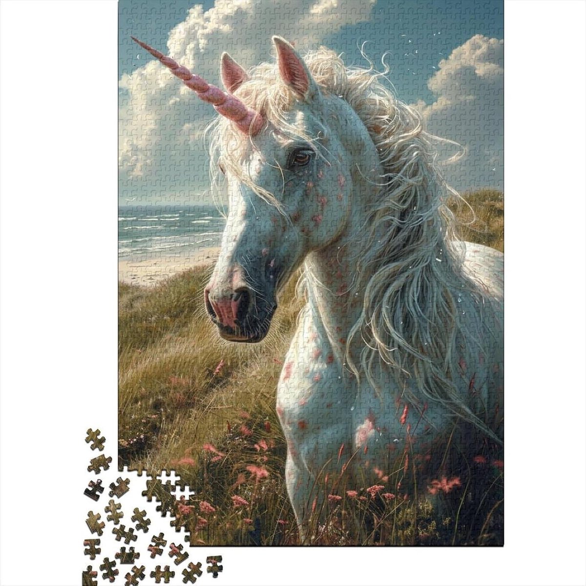 Eenhoorn Puzzel - Kunstpuzzel Legpuzzel - Ontspanning Thuis - Inclusief Bonusposter - 1000 Stukjes - Stijl 12