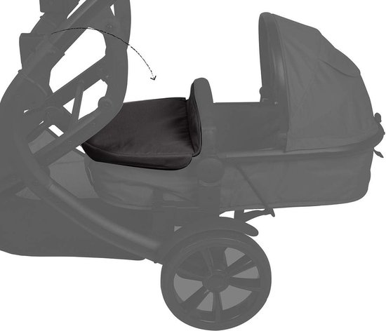 Voetenzak Kinderwagen - Babydeken Kinderwagen - Baby Warm Houden - Speciaal voor Tweeling - 48 x 48 cm - Zwart — afbeelding 2