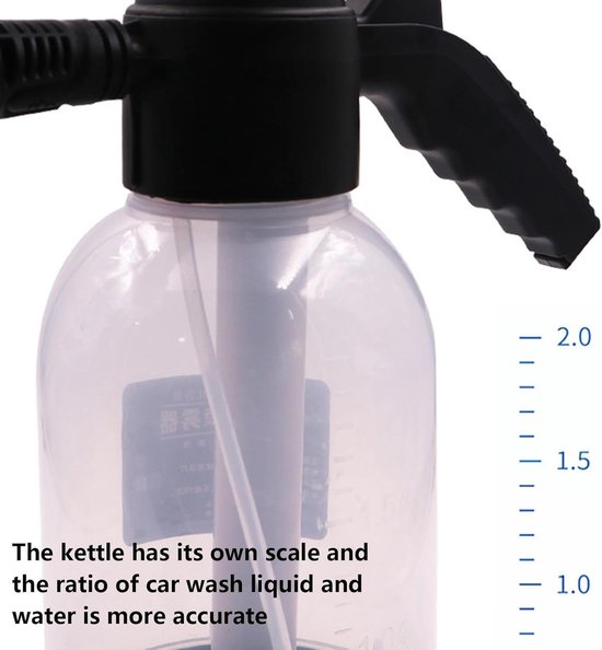 Schuimsproeier Tuin - Handpomp Sproeier - Auto Reinigen - Rijk Schuim - 1.5 Liter - Wit — afbeelding 5