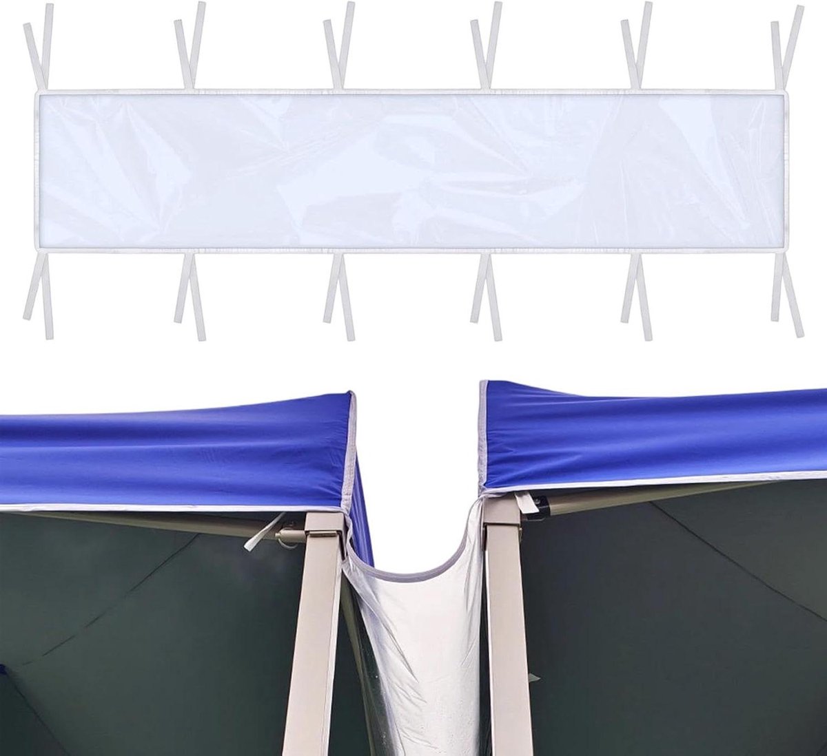Dakgoot voor luifels - Regengoot luifel - Waterafvoer buiten - Scheurvast PVC - 250 cm - Transparant