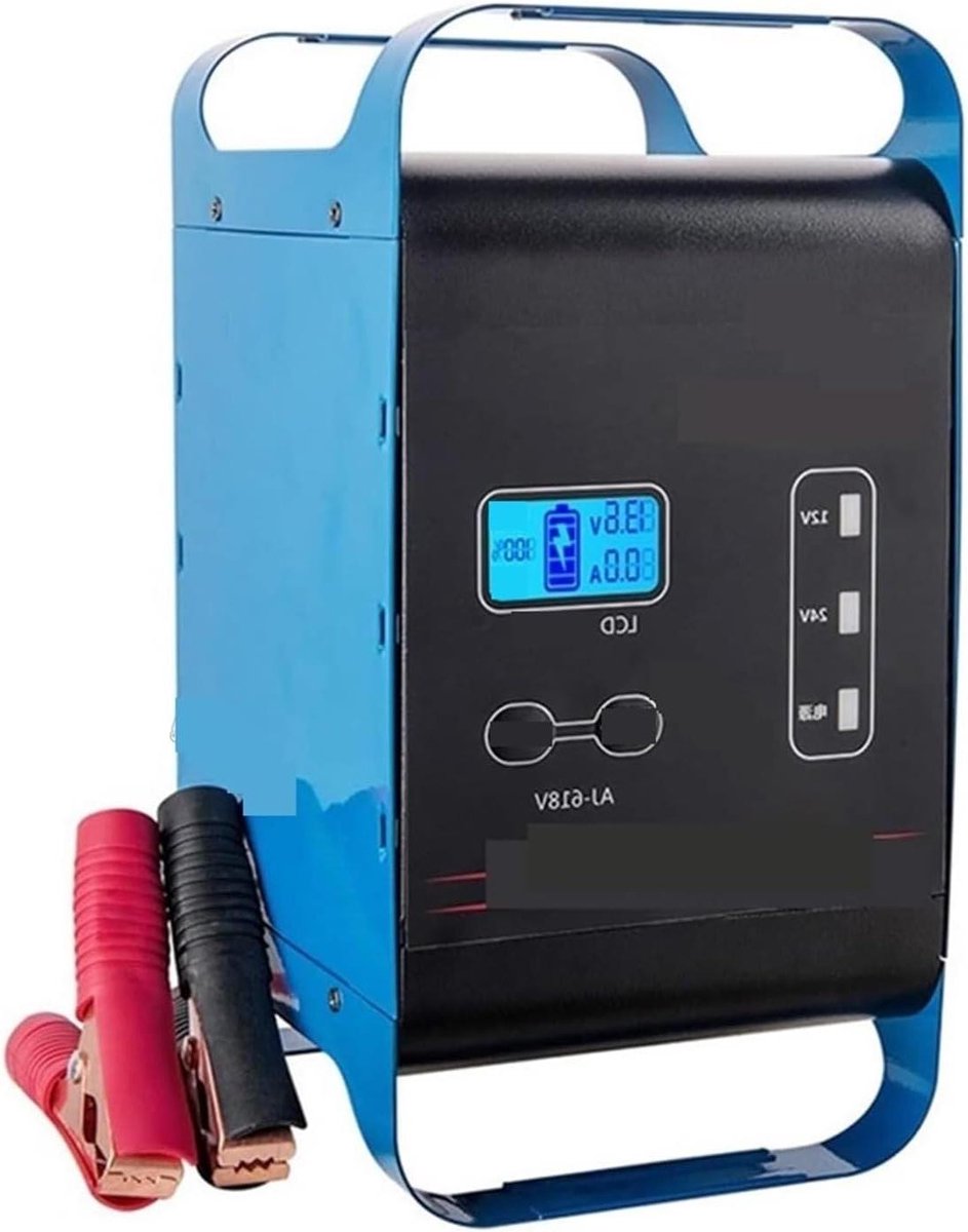 Acculader - Batterijlader - Voertuigen Opladen - Automatische Spanning Herkenning - 50A Laadstroom - Blauw