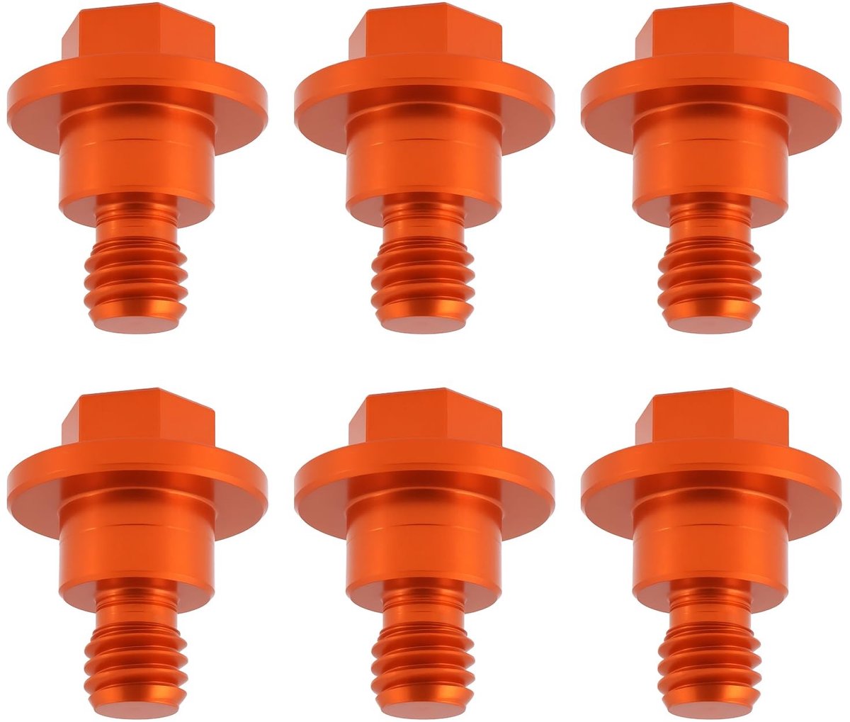 Dailygoods - 6 Stuks Motorfiets Voorvork Guard Bouten in Oranje