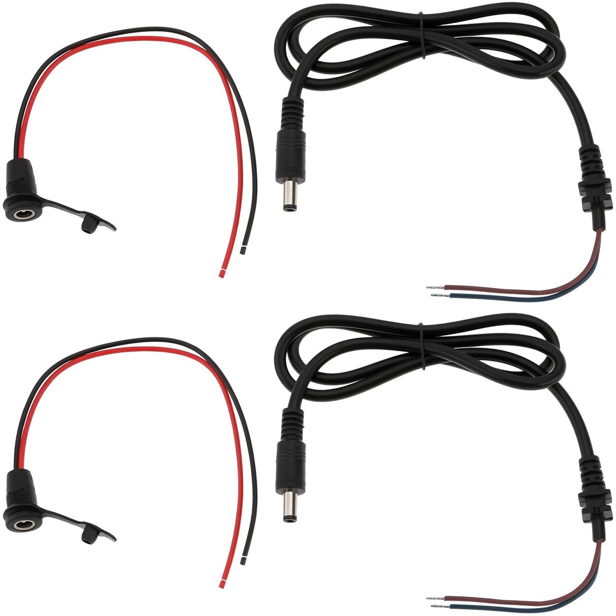 Dailygoods - Oplaadkabels met 2,1 mm DC-connectoren voor E-bikes