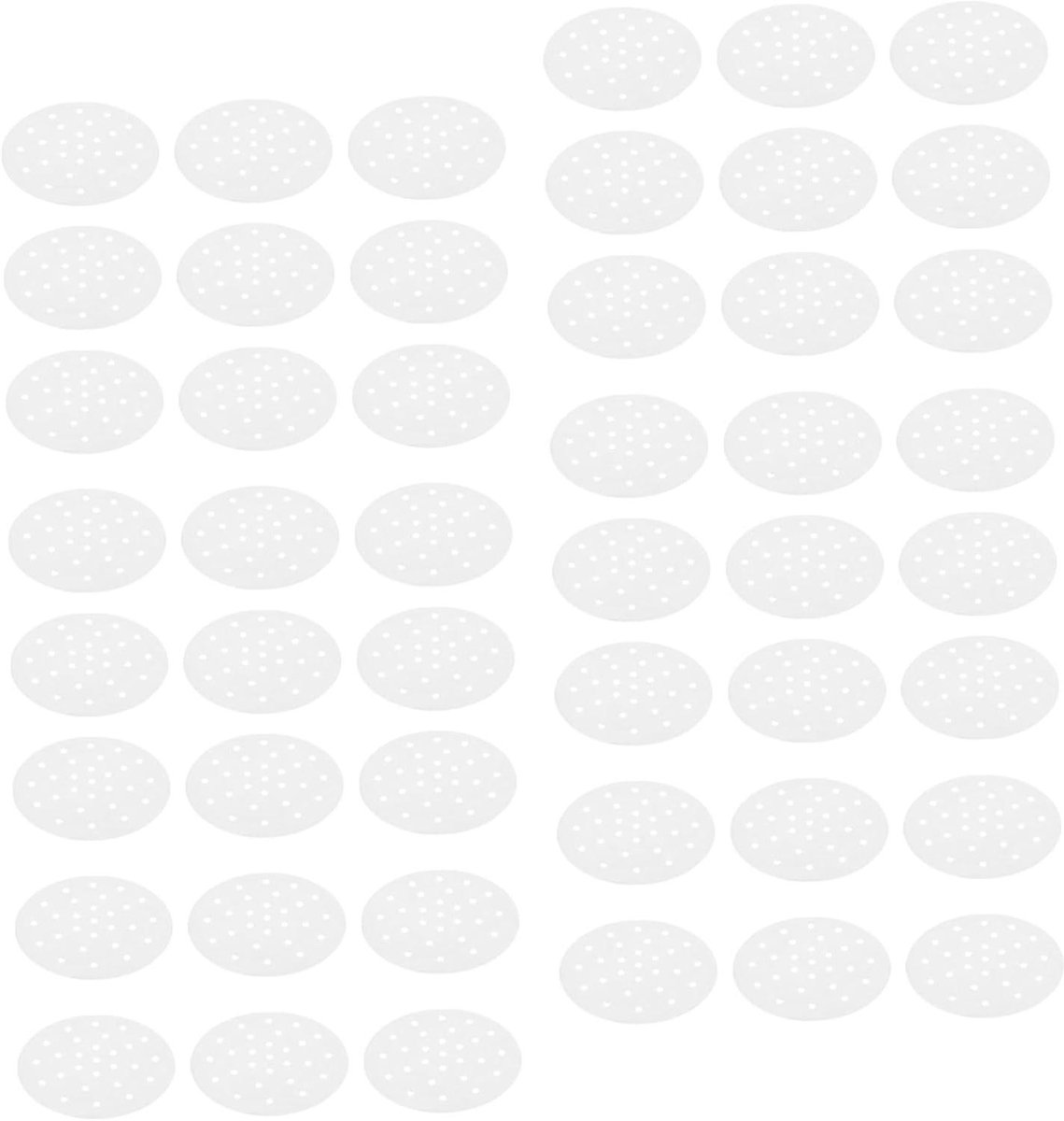 Bakpapier Cirkels - Airfryer Pads - Oven Gebruik - Met Afvoergaten - 100 Stuks - Wit