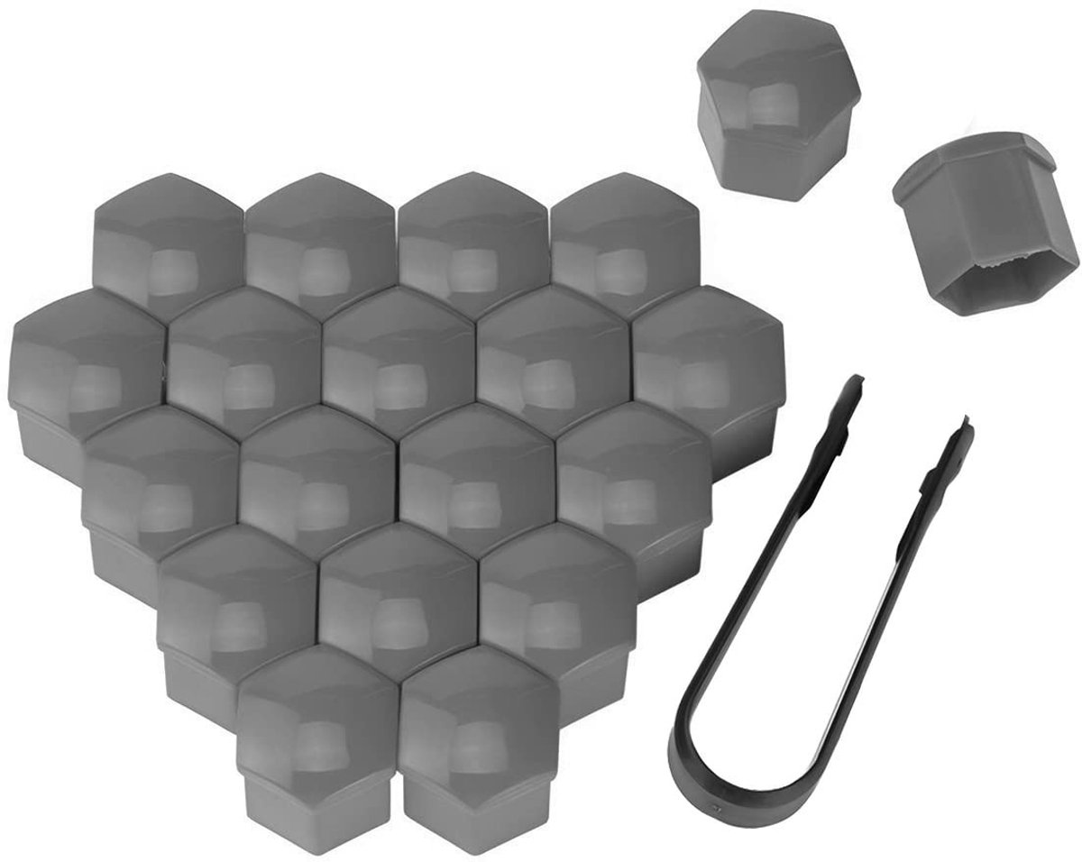 Dailygoods - 20 Stuks Universele Wielboutdoppen 17 mm met Verwijdergereedschap