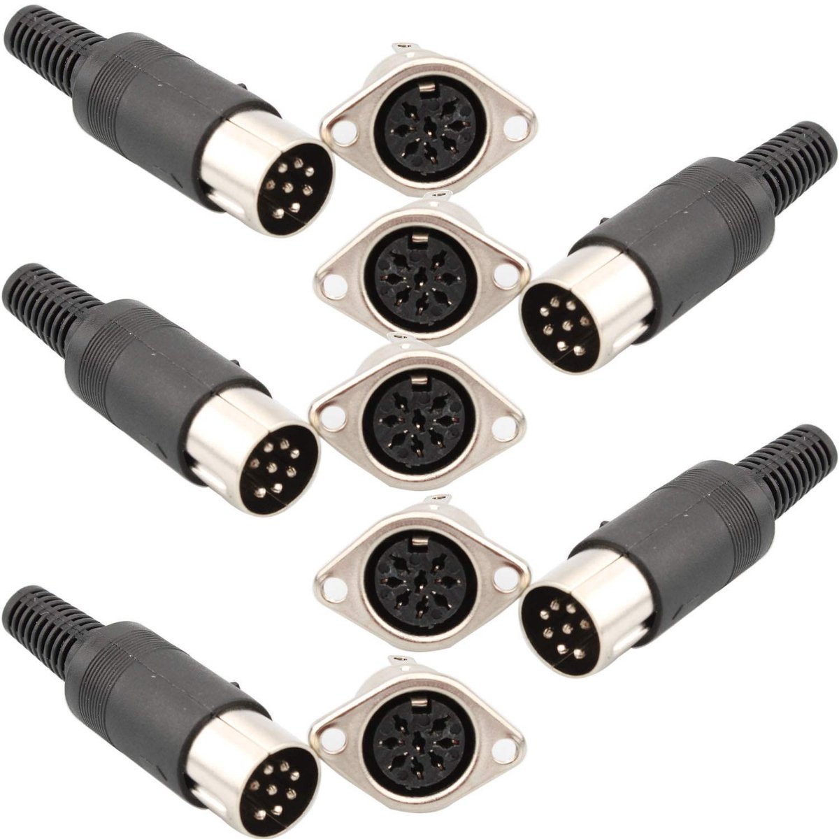 Dailygoods - Dailygoody - 10Pcs 8-Pin DIN Power Socket Connector voor Audio en AV Panel Mount