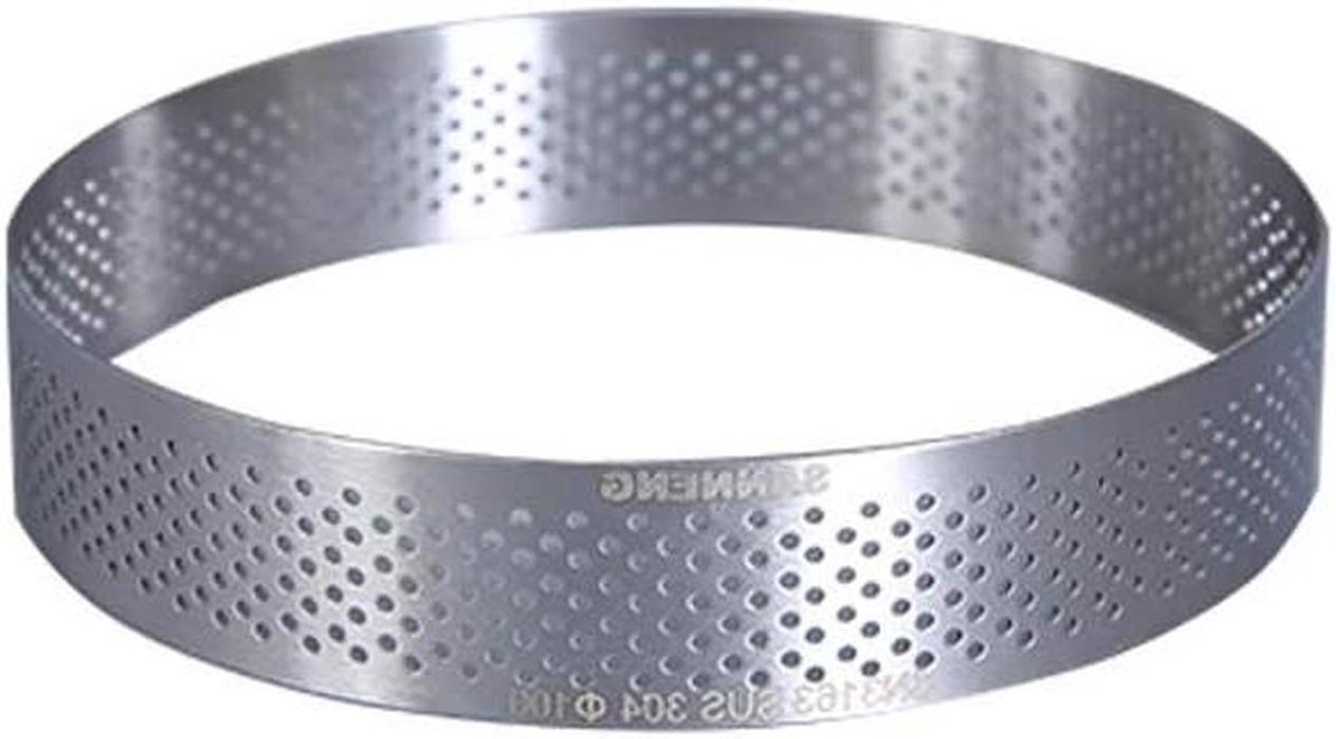 Taartvorm Rond - Bakvorm Ring - Cakes Bakken - Losse Bodem - 10cm Diameter - Zilver