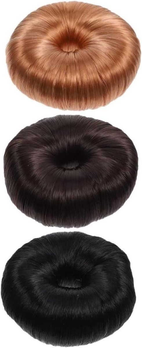 Haarstuk Set - Knot Maker - Haar Stylen - Volume en Volheid - 7 x 7 x 3 cm - Zwart