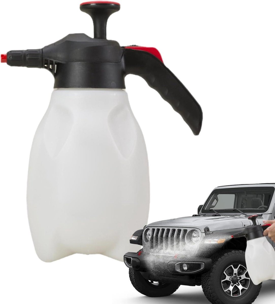 Schuimsproeier Handmatig - Autowas Spuit - Auto Reinigen - Pompwerking - 2 Liter - Wit