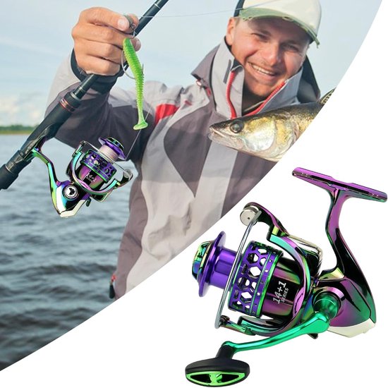 Zoutwater Vis Molen - Metalen Spinreel - Kust Visserij - Schokbestendig Aluminium - SD2000 - Zilver — afbeelding 4