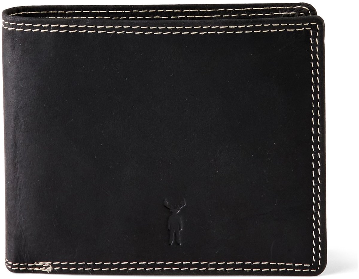 Jack Kinsky Baltimore 101 Portemonnee RFID-bescherming Leer 13 cm - Jongens - Horizontaal - anthrazit