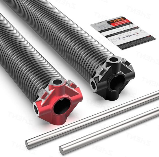 Garagedeur Torsieveren - Vervanging veren - Garagedeur reparatie - 18.000 cycli levensduur - 192 inch lengte - Zwart
