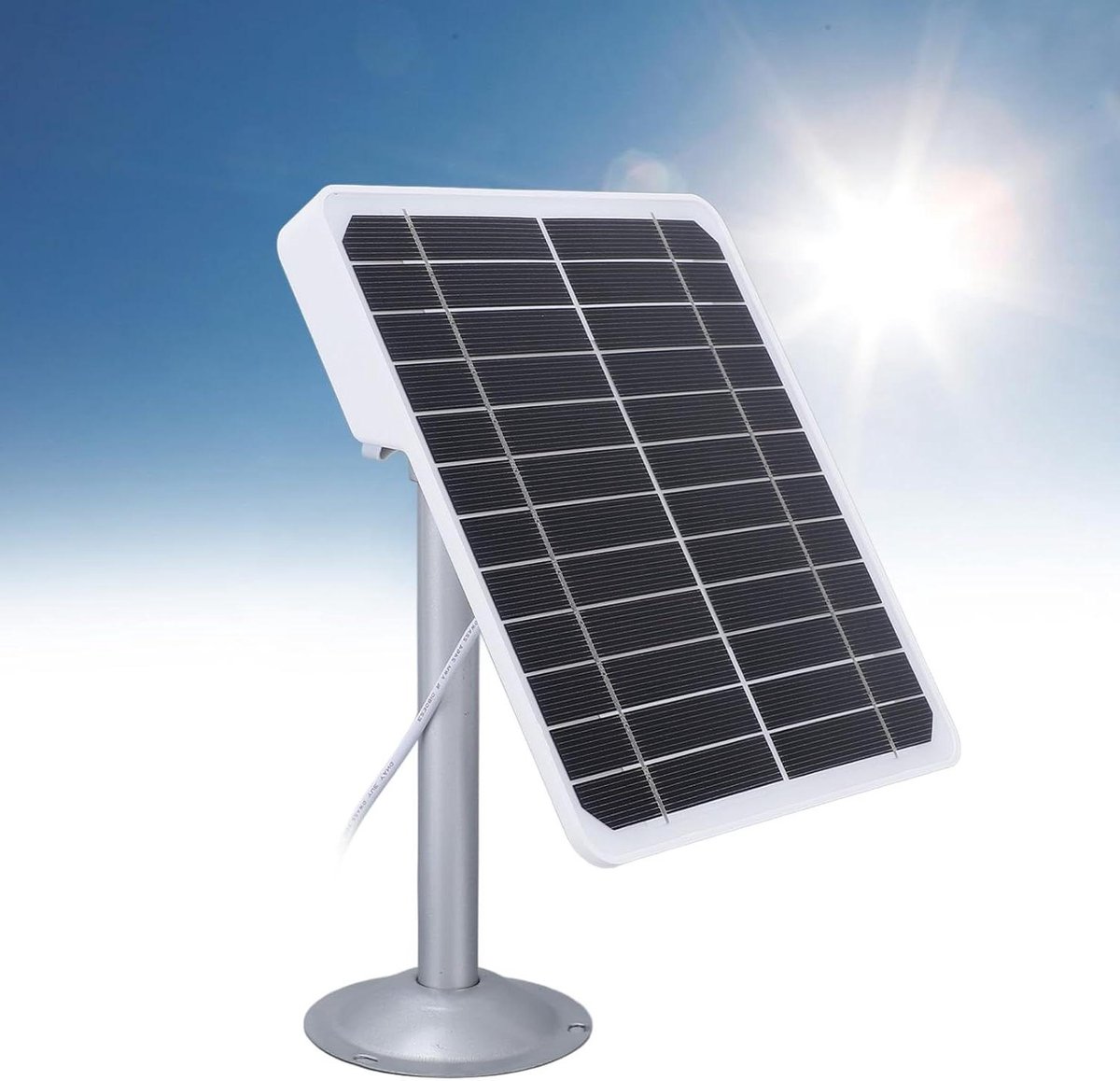 Zonnepaneel Beveiligingscamera - Camera Paneel - Buiten Energie Leveren - IP68 Waterdicht Ontwerp - 20 Watt - Zwart