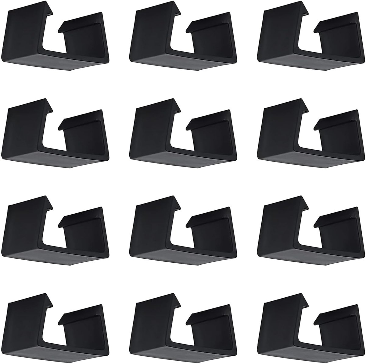 12 Stuks Patio Furniture Clips - 6.5 cm - Rattan Furniture Clips - Zwarte Kunststof Tuinmeubel Verbinders - Stevige Basket Bench Bevestiging - Voor Patio Sofa en Rattan Stoelen