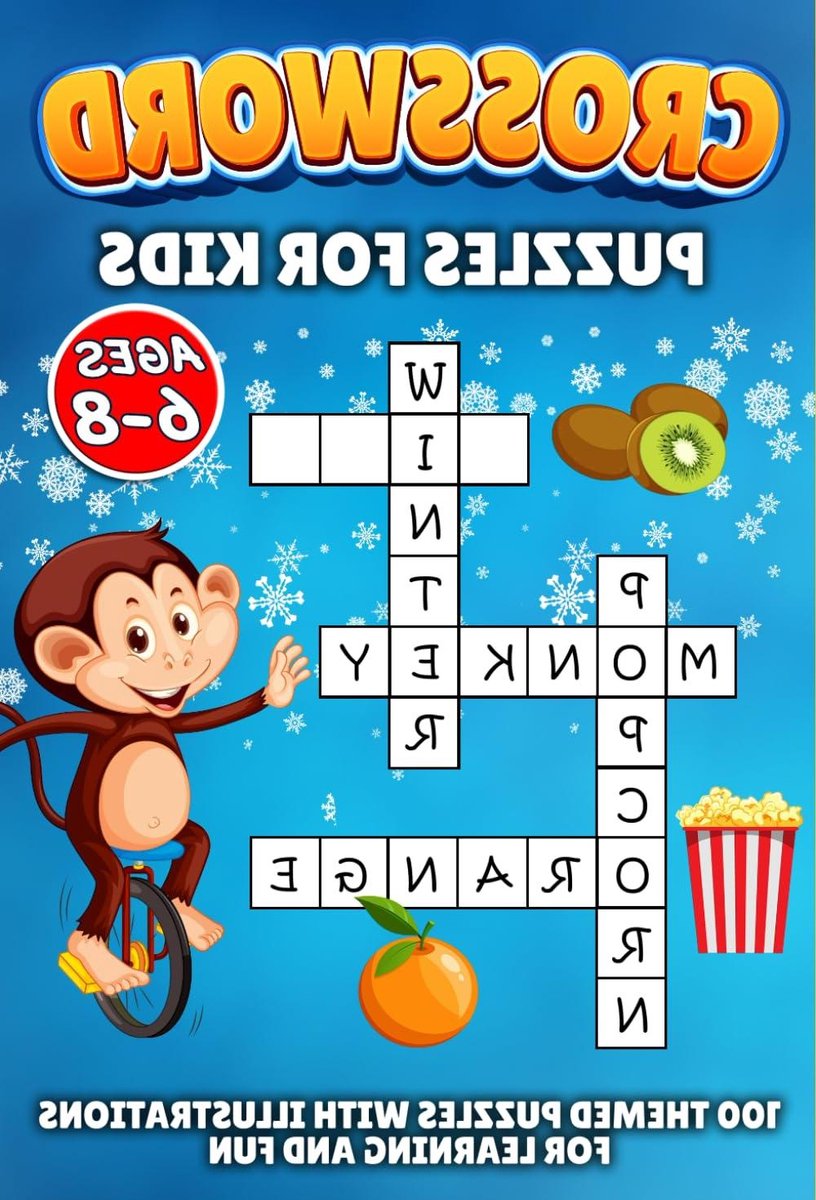 Kruiswoordpuzzels voor Kinderen - Woordspel Boek - Leren en Plezier - 100 Thema Puzzels - 108 Pagina's - Geen Kleur