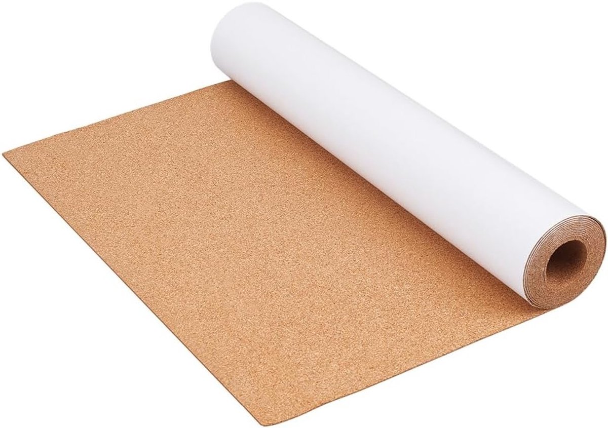 Adhesieve Korkrol voor Meubelreparatie en Wanddecoratie - 1mm Dikke Kurkfolie voor DIY Klussen, 40cm x 2.4m