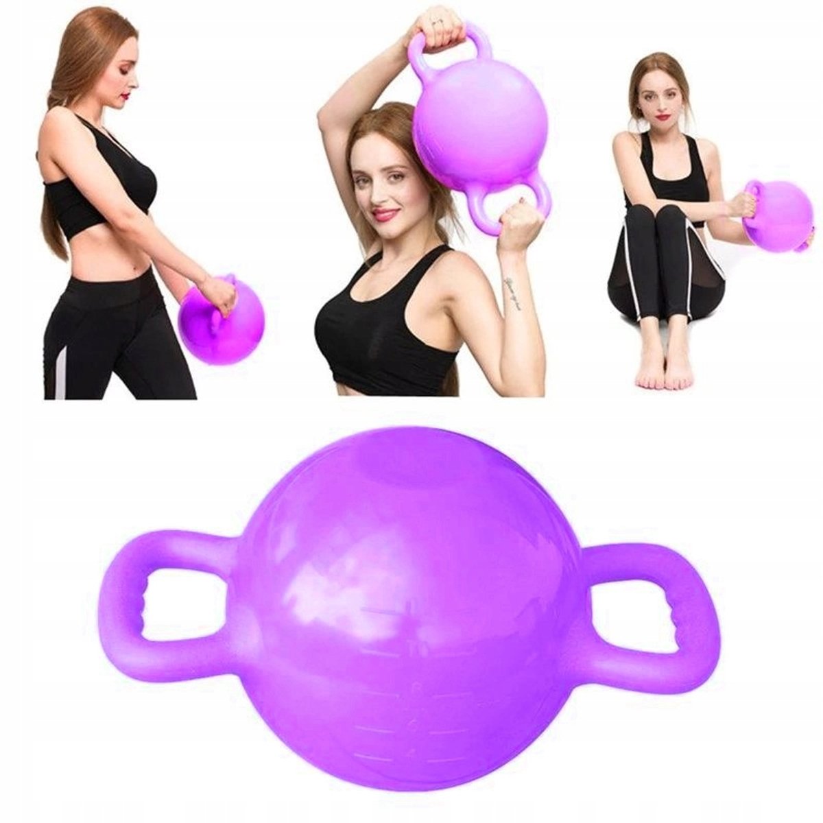 Tojato Serie - Kettlebell - Verstelbaar 1-5 kg - Fiolet