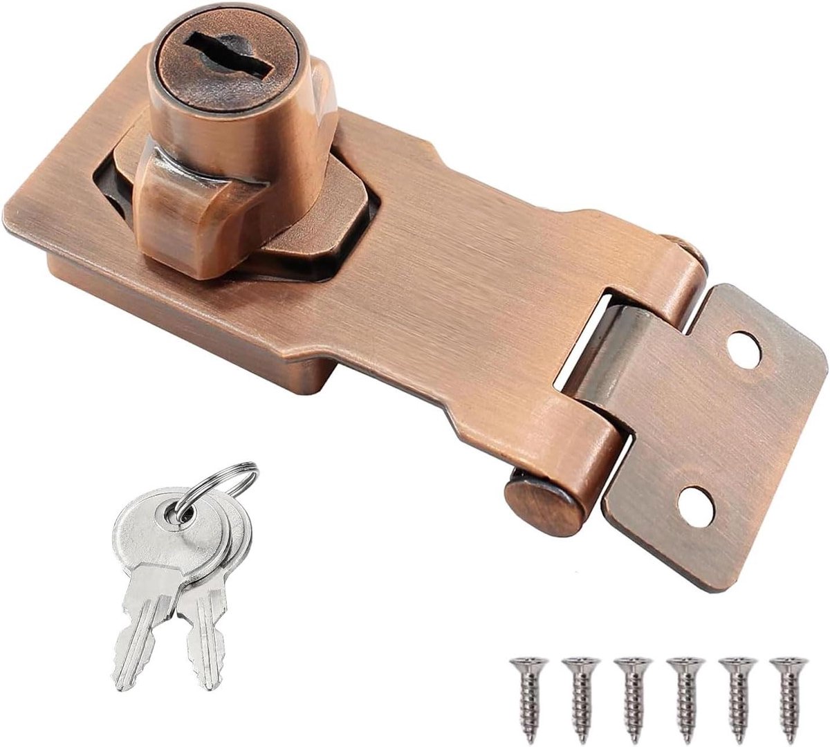 Draaiknop Grendel - Deurvergrendeling Veiligheidsslot - Privacy Beschermen - Anti-sabotage Ontwerp - 3 inch - Rood Brons