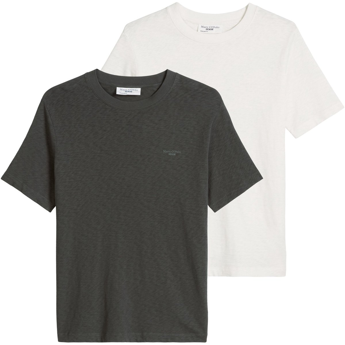 Marc O Polo DENIM T-shirt T-Shirt, SSL, Logo Print, Reg Set van 2