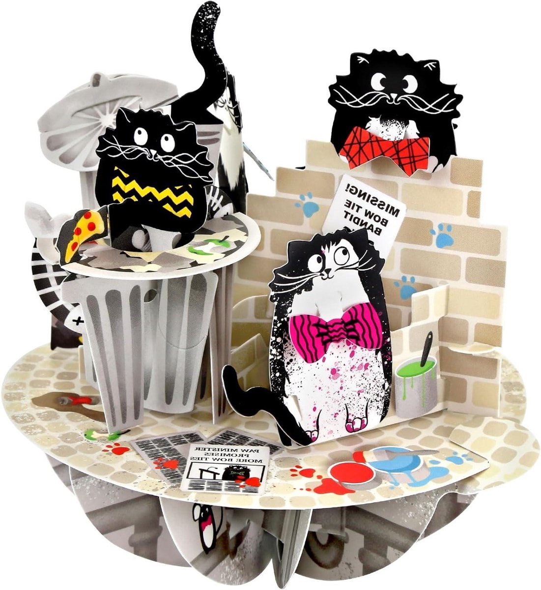 3D Pop-up Wenskaart - Papieren Sculptuur Kaart - Bijzondere Boodschap Overbrengen - Bewegende Delen - 13x16 cm - Meerkleurig