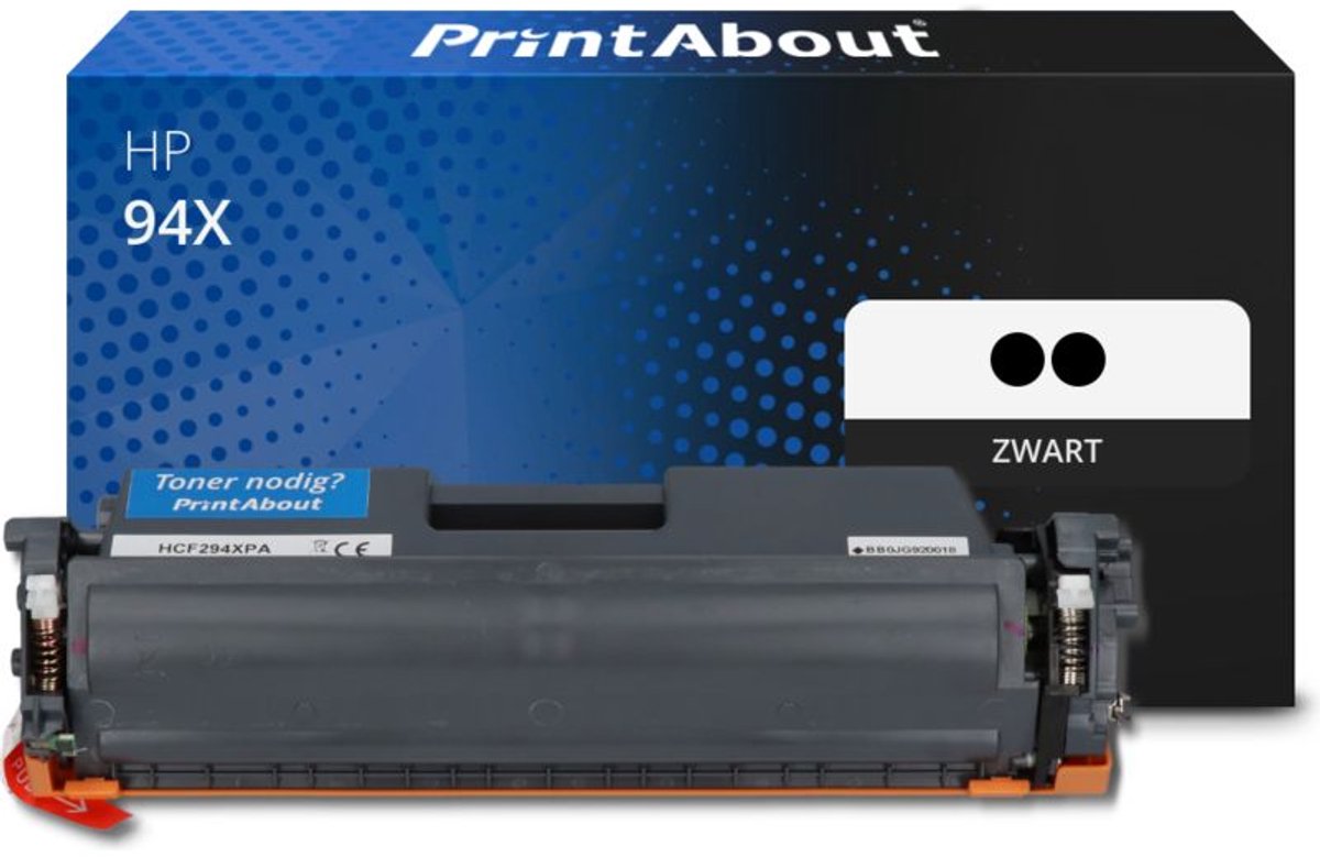 PrintAbout huismerk Toner 94X (CF294x) Zwart Multipack Hoge capaciteit geschikt voor HP