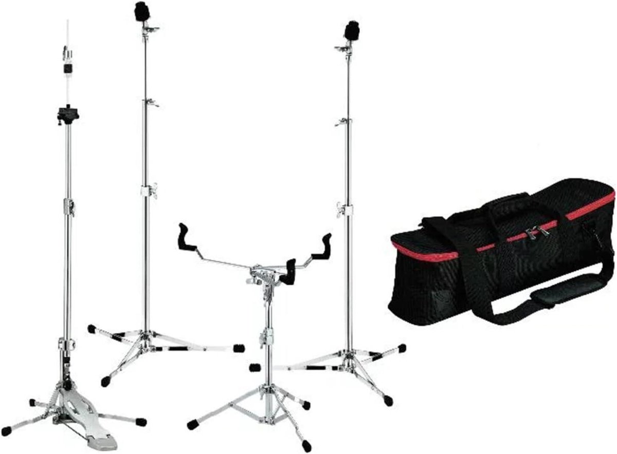 Drum Hardware Set - Bekkenstandaard Set - Muziek Maken - Vintage Stijl - 1 Kilogram - Zilver