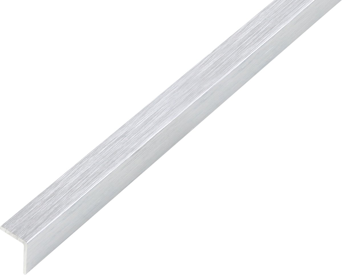 Alberts 488987 hoekprofiel | zelfklevend | aluminium, rvs-look, licht | 1000 x 10 x 10 mm