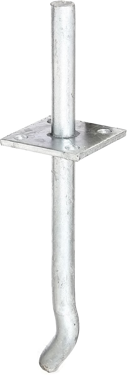 Alberts 215156 I-paalhouder met stift | om in beton te gieten | thermisch verzinkt | stiftlengte 100 mm | betonanker 200 mm | stift-Ø 16 mm | set van 2