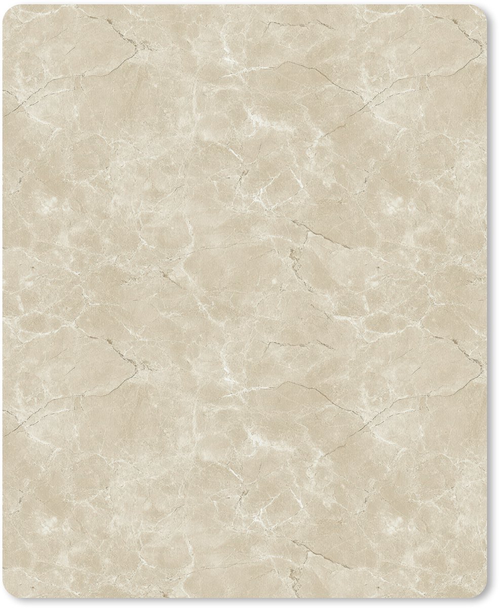 Muismat 12x16 cm - Mousepad Lichtbeige - Marmer print - Diffusie adering - Muismatten