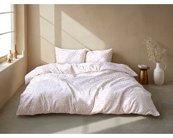 Zohome Dekbedovertrek Ludovico - Pink - Bloemen - Dekbedovertrek 200x200/220 cm - 100% Microvezel - Tweepersoons Dekbedovertrek