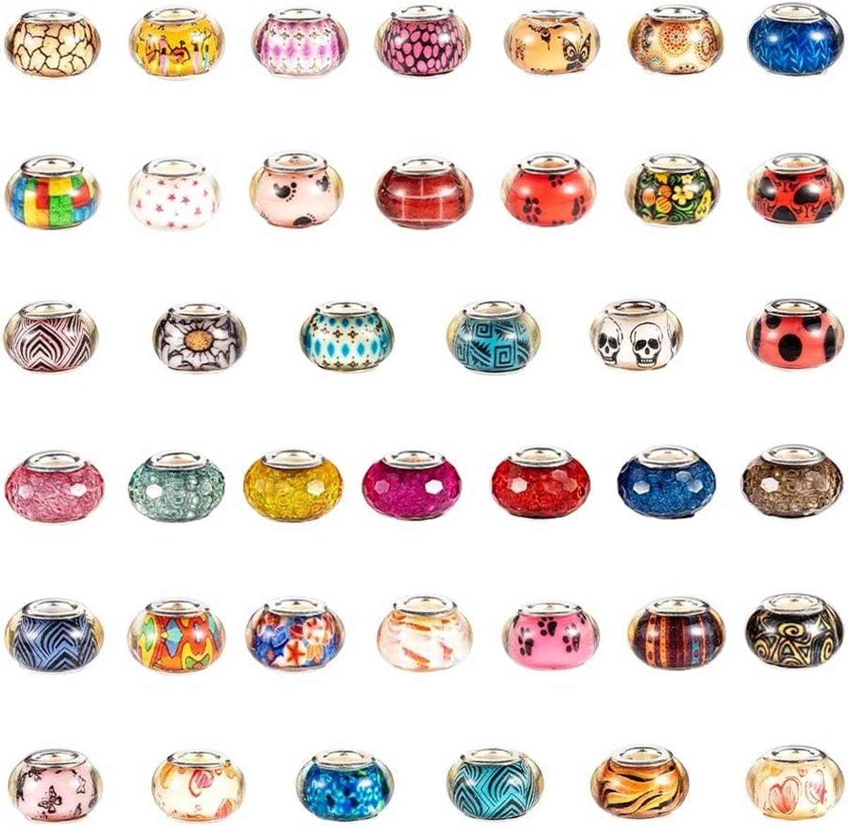 100 Stuks 14mm Grote Gat Rondelle Acrylaat Kralen Gemengde Kleuren voor Sieraden en Armbanden