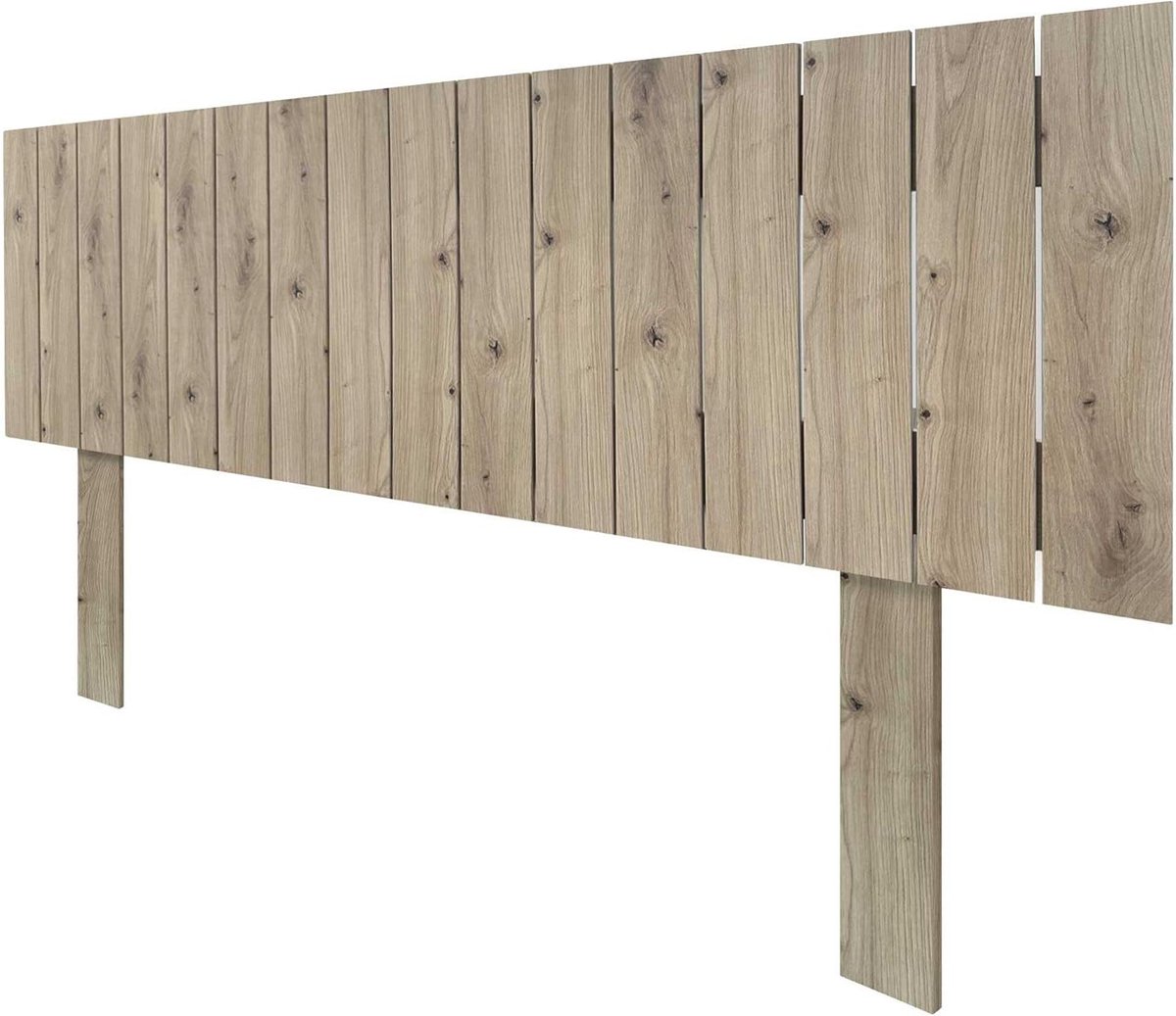 Hoofdbord van Hout - Bedachterwand Kopstuk - Slaapkamer Decoratie - Gerecycled MDF Materiaal - 135cm Breed - Eiken