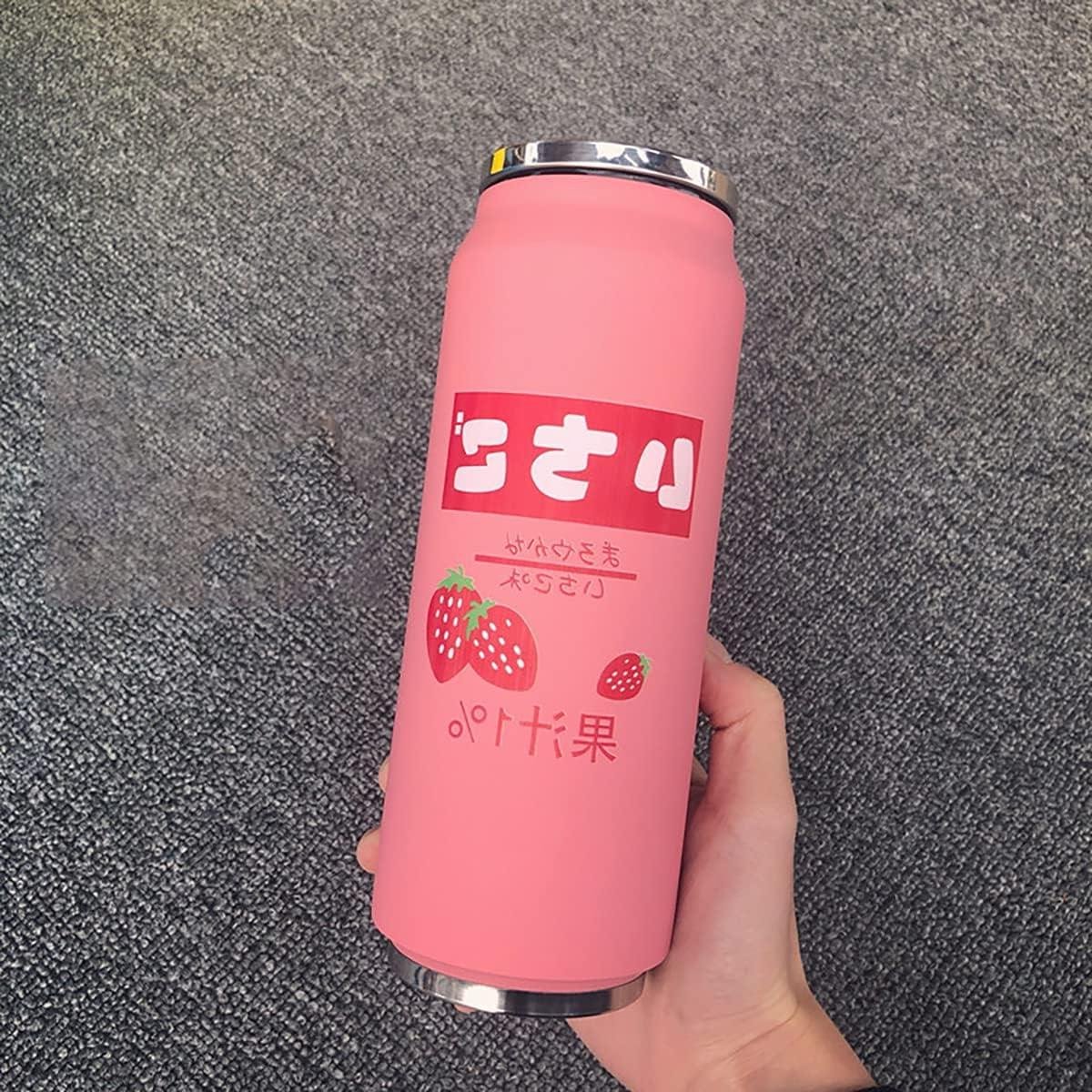 Roestvrijstalen Waterfles - Rietjesbeker Geïsoleerd - Hydratatie Onderweg - Lekvrij Ontwerp - 500 ml - Roze
