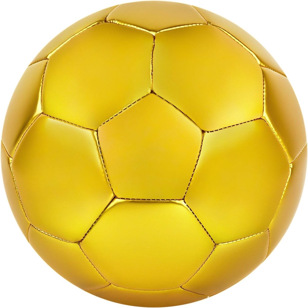 Voetbal maat 5 in goud, officiële wedstrijdbal, perfect als cadeau voor freestyle voetbal en jongleren, ideaal voor sportliefhebbers