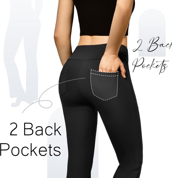 Cosensi - Flared Yoga Broek - Hoge Taille - Comfortabele Opaque Bootcut - Met Zakken - Ideaal voor Yoga en Sport - Dames Joggingbroek van cosensi — afbeelding 5
