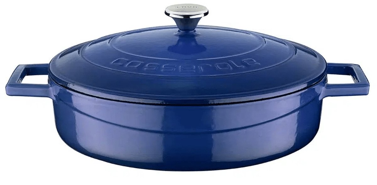 Lava Braadpan - 24 cm - 2.47 liter - Gietijzer - Blauw