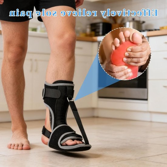 Nachtspalk voor Plantarfasciitis, Voetbandage met Massagebal voor Hielspoor en Ondersteuning van de Voetboog — afbeelding 5