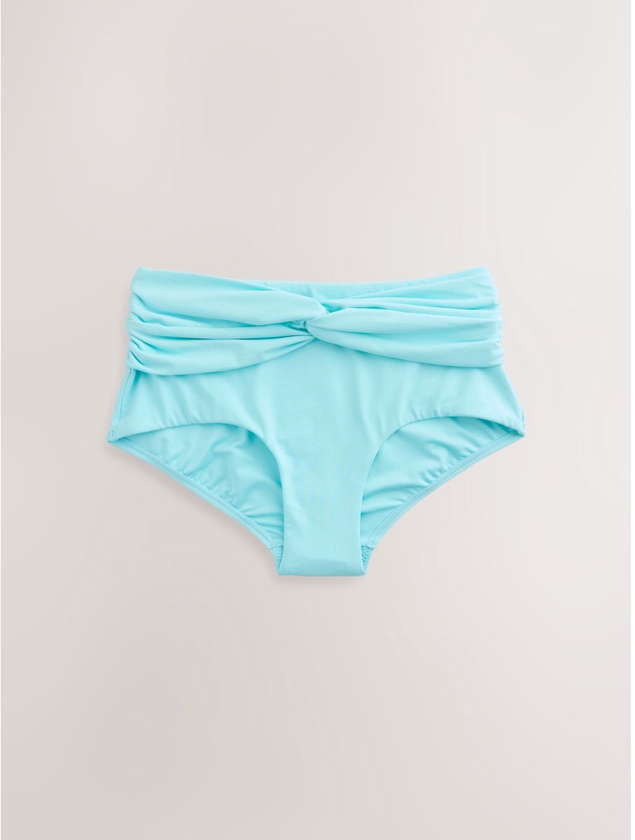 Next Dames - Midi-bikinibroekje met medium taille - Blauw Aqua Blue