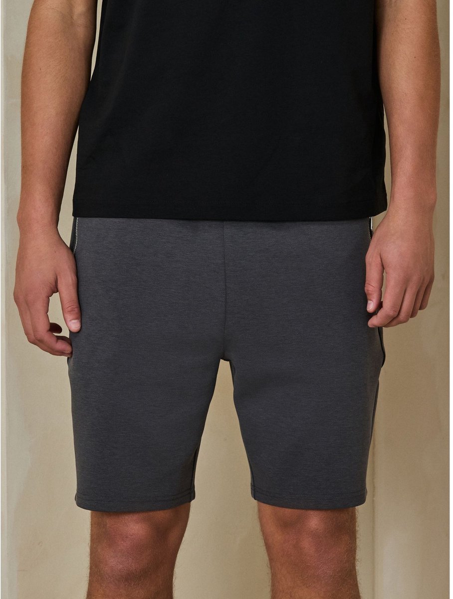 Next - Heren - Jersey short met rits - Grijs