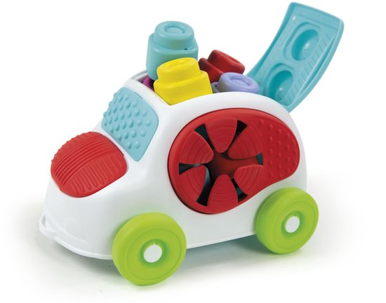 Clementoni Soft Clemmy - Sensory Car - Stapelblokken - Baby Blokken - 8 Speelblokken met Vormendoos Auto - 6-36 maanden van Clementoni — afbeelding 4