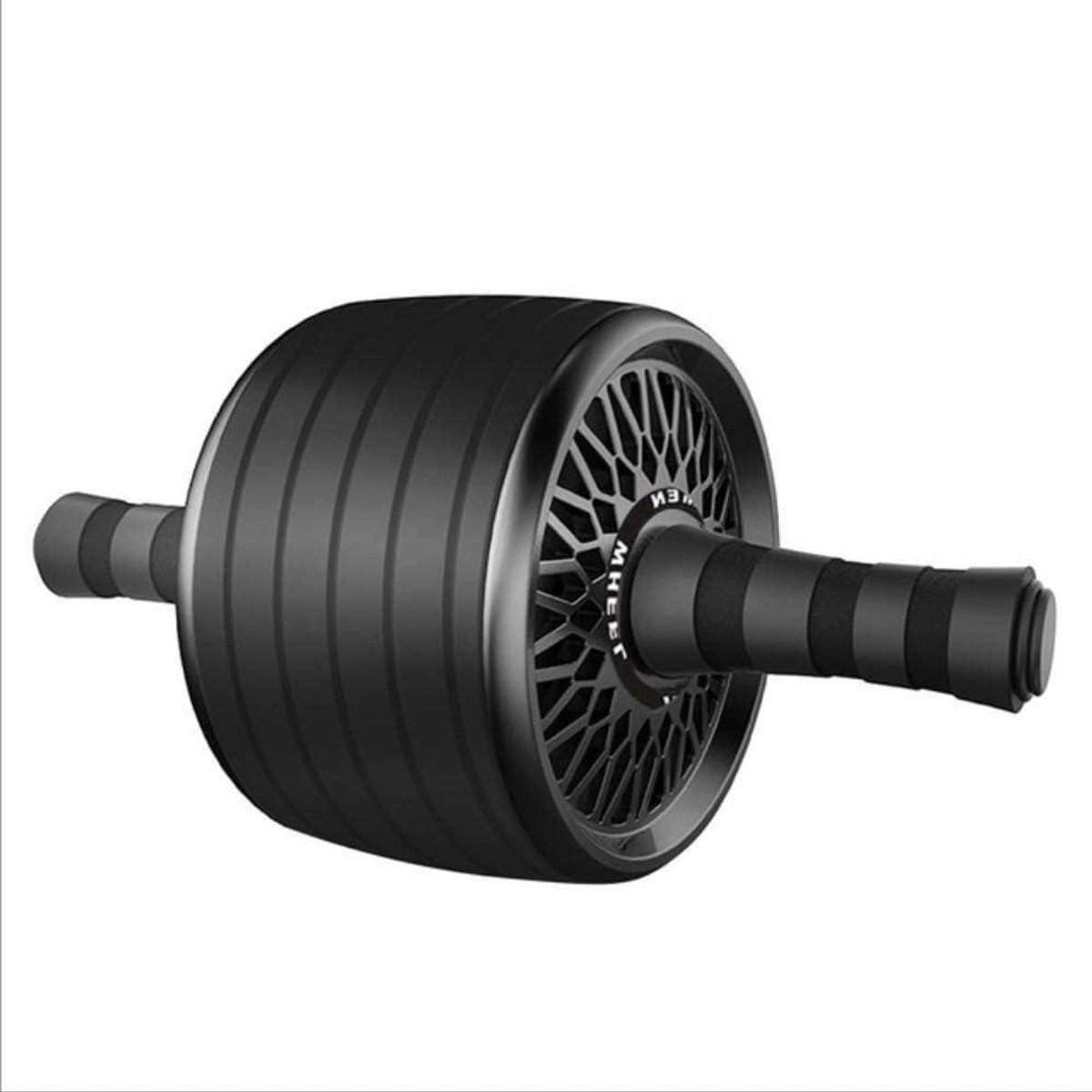 Buikwiel - Ab roller - Krachtoefening thuis - Dubbelwiel ontwerp - 343 x 134.5mm - Zwart